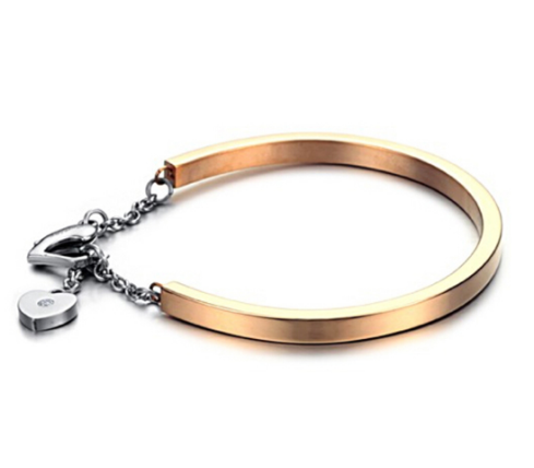 BRAZALETE RÍGIDO AJUSTABLE, ACERO (SE PUEDE GRABAR)