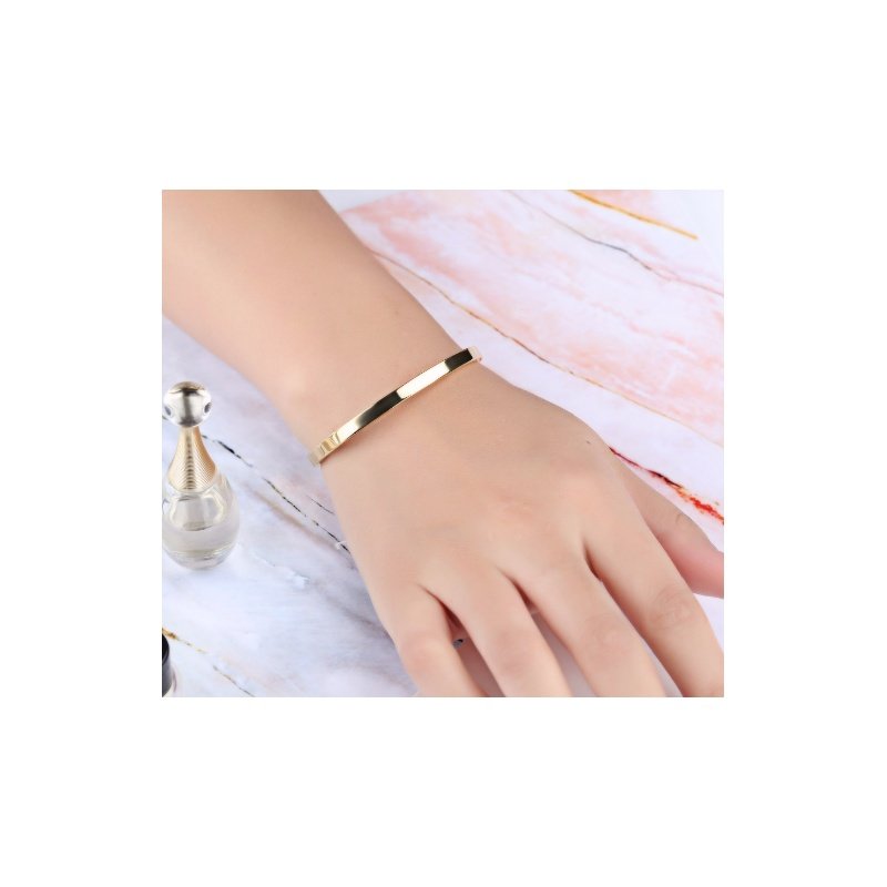 BRAZALETE RÍGIDO AJUSTABLE, ACERO (SE PUEDE GRABAR)