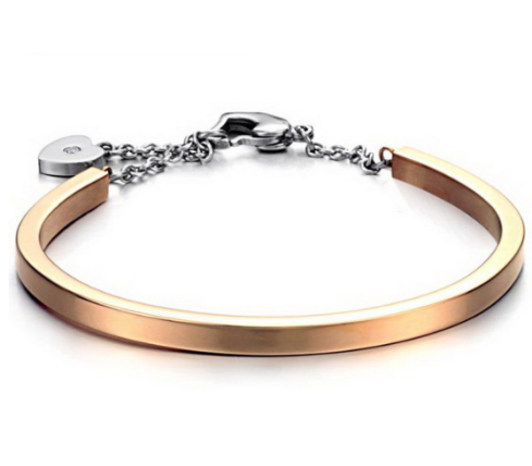 BRAZALETE RÍGIDO AJUSTABLE, ACERO (SE PUEDE GRABAR)