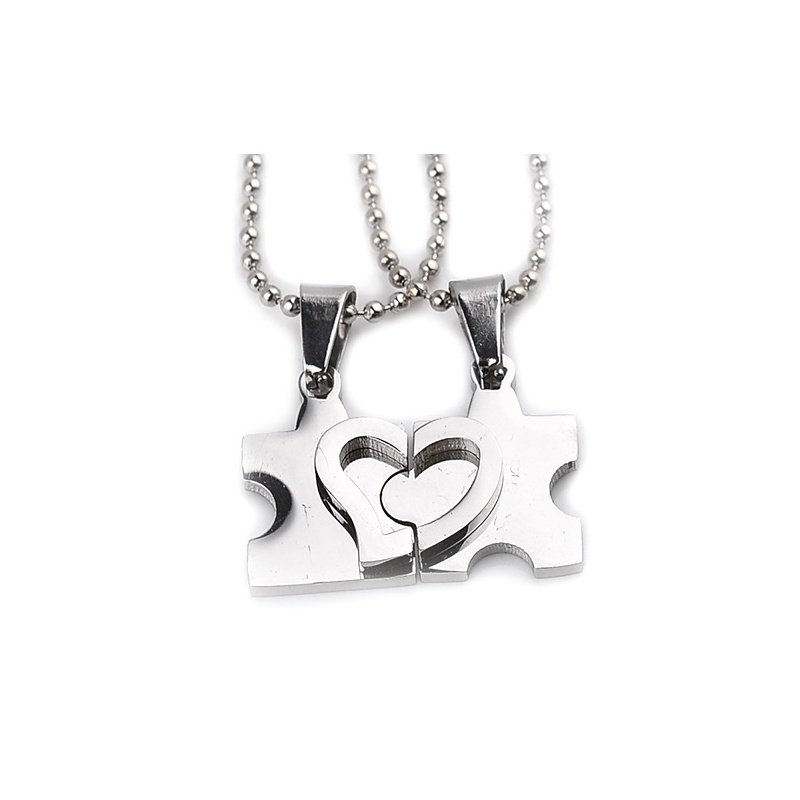 DÚO DE COLGANTES PUZZLE, AMOR, IDEAL PAREJA, PARA ÉL Y PARA ELLA