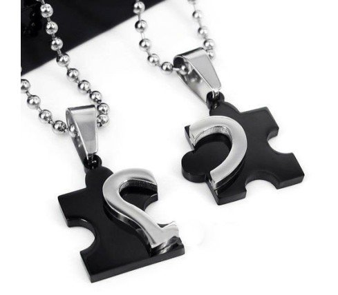 DÚO DE COLGANTES PUZZLE, AMOR, IDEAL PAREJA, PARA ÉL Y PARA ELLA
