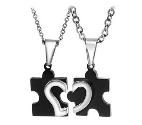 DÚO DE COLGANTES PUZZLE, AMOR, IDEAL PAREJA, PARA ÉL Y PARA ELLA