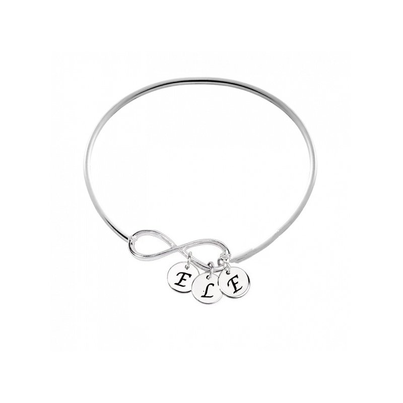 PULSERA INFINITO CON MEDALLITAS, PLATA DE LEY 925