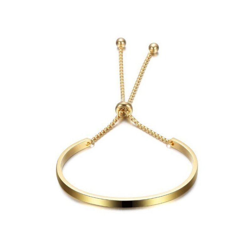 BRAZALETE RÍGIDO AJUSTABLE, ACERO (SE PUEDE GRABAR)