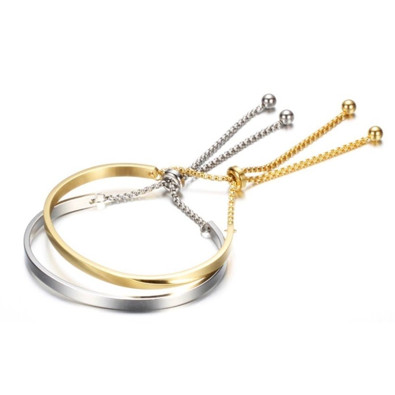 BRAZALETE RÍGIDO AJUSTABLE, ACERO (SE PUEDE GRABAR)