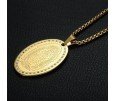 MEDALLA OVAL VIRGEN MARÍA, ACERO Y ORO MEDALLA OVAL VIRGEN MARÍA, ACERO Y ORO