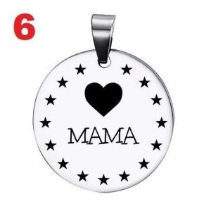 COLGANTE CHAPA PERSONALIZADA PARA MADRES O ABUELAS (Escoge entre los diseños de las fotografías)