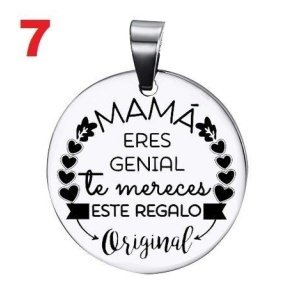 COLGANTE CHAPA PERSONALIZADA PARA MADRES O ABUELAS (Escoge entre los diseños de las fotografías)