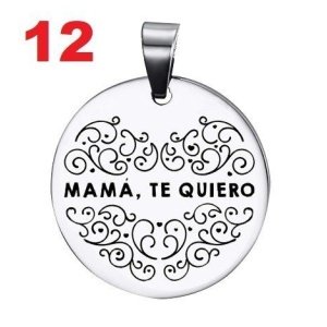 COLGANTE CHAPA PERSONALIZADA PARA MADRES O ABUELAS (Escoge entre los diseños de las fotografías)