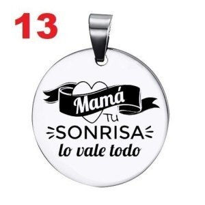 COLGANTE CHAPA PERSONALIZADA PARA MADRES O ABUELAS (Escoge entre los diseños de las fotografías)