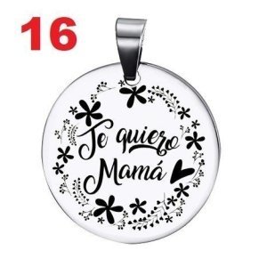 COLGANTE CHAPA PERSONALIZADA PARA MADRES O ABUELAS (Escoge entre los diseños de las fotografías)
