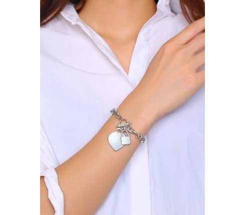 PULSERA PERSONALIZADA CORAZÓN Y CANDADO