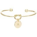 PULSERA RÍGIDA CORAZÓN CHAPITA CON INICIAL