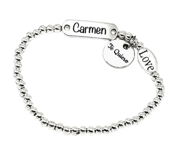 PULSERA ESCLAVA PERSONALIZADA DE ZAMAK Y PLATA