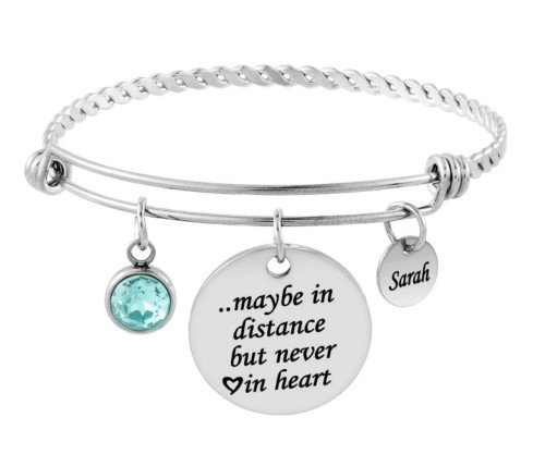 PULSERA RÍGIDA TRENZADA CON DOS CHAPAS PARA GRABAR