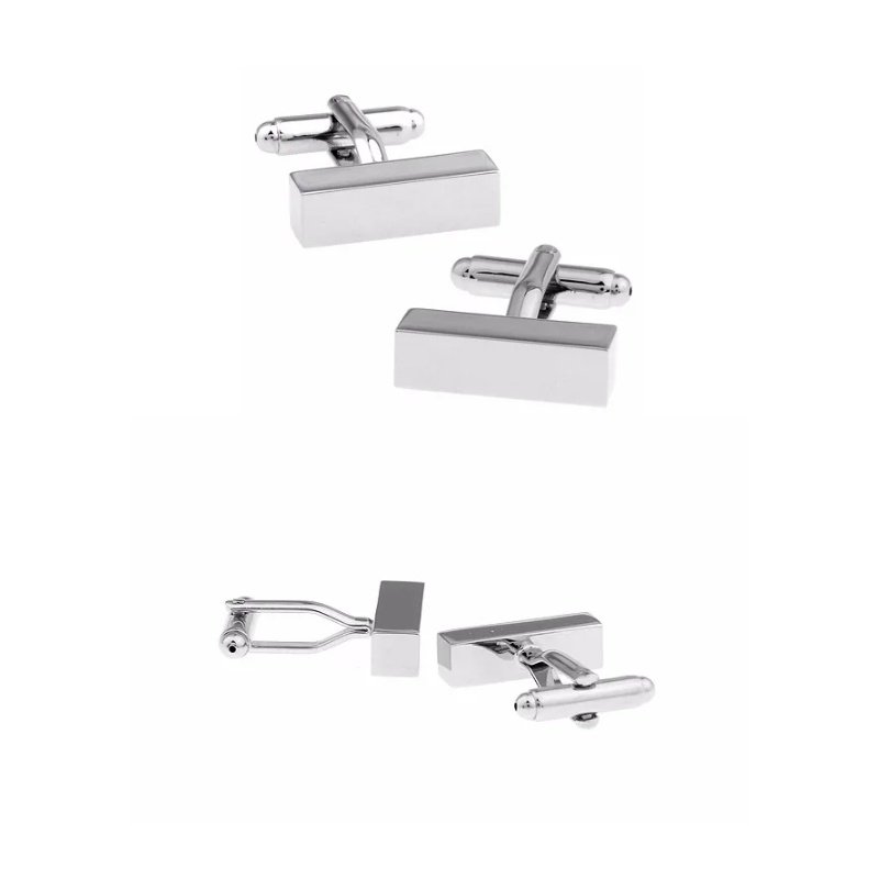 GEMELOS ACERO CUBOIDES PERSONALIZADOS