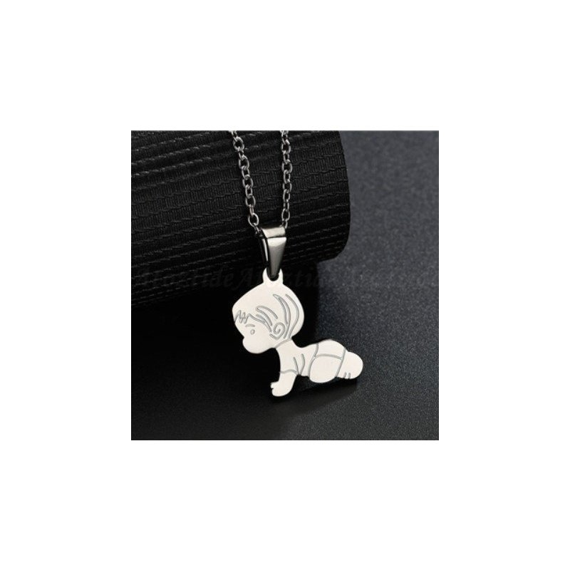 COLGANTE BEBÉ GATEANDO, ACERO INOX (SE GRABA)