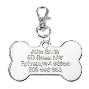 COLGANTE PLACA HUESO, MASCOTA, PARA GRABAR