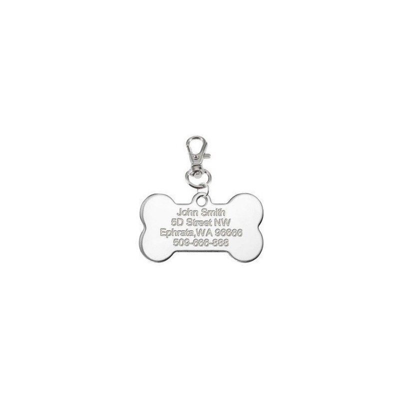 COLGANTE PLACA HUESO, MASCOTA, PARA GRABAR