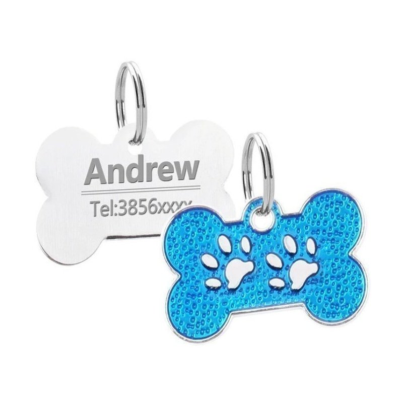 COLGANTE PLACA HUESO, MASCOTA, PARA GRABAR
