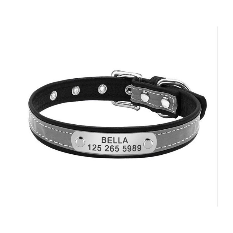 COLLAR PARA PERRO REFLECTANTE, PERSONALIZADO