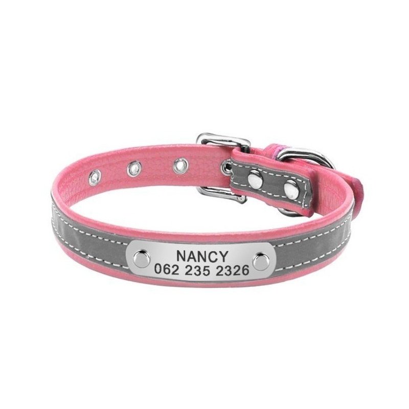 COLLAR PARA PERRO REFLECTANTE, PERSONALIZADO