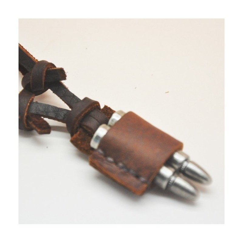 COLGANTE CUERO DOBLE BALA