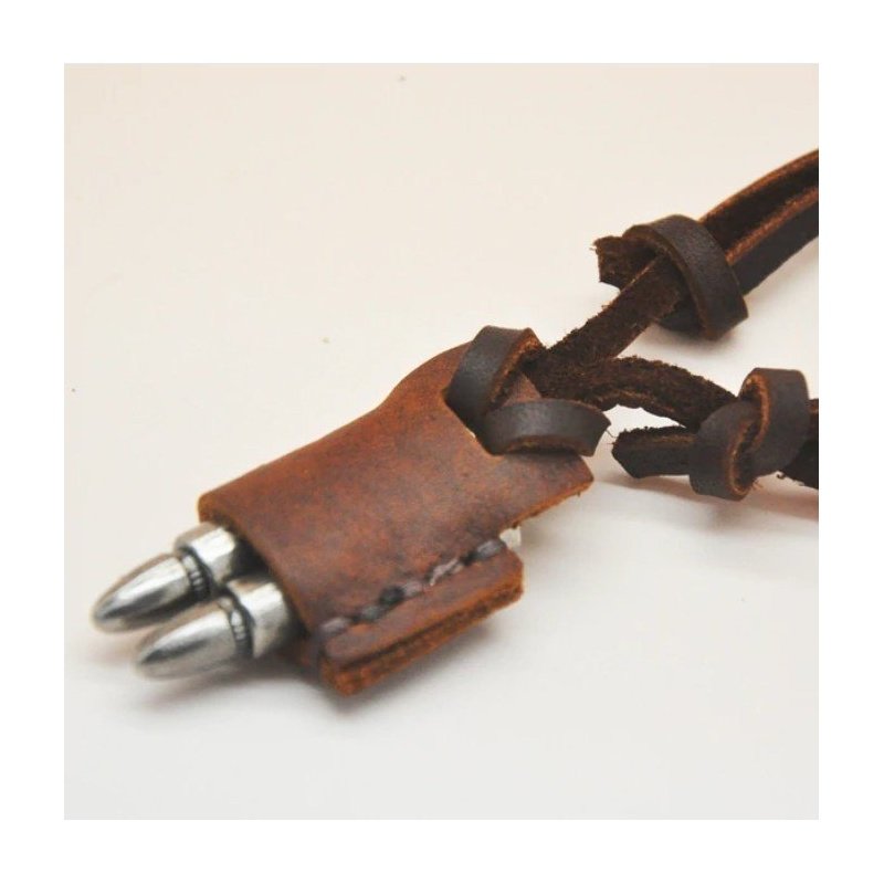 COLGANTE CUERO DOBLE BALA