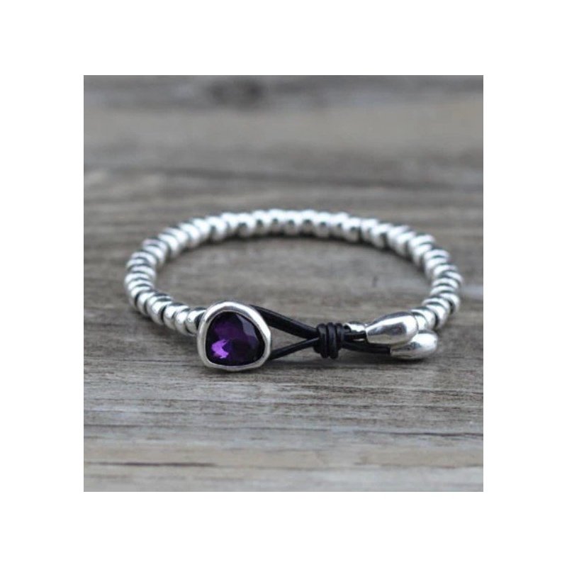 PULSERA ESTILO UNO DE 50 CON PIEDRA DE COLOR