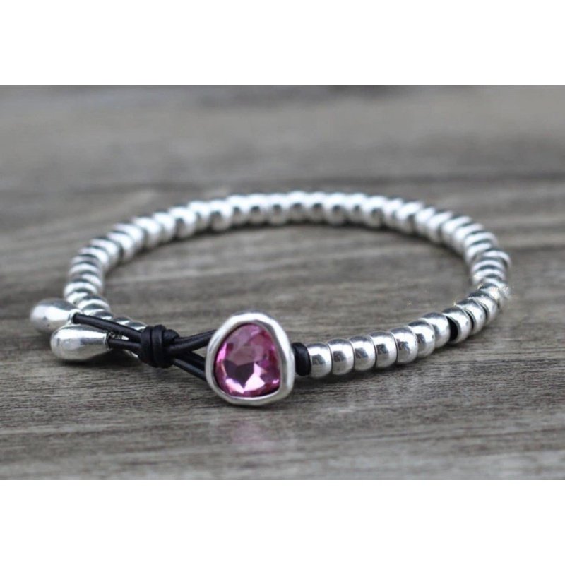 PULSERA ESTILO UNO DE 50 CON PIEDRA DE COLOR