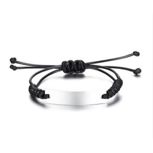 ESCLAVA HILO MACRAMÉ Y ACERO, AJUSTABLE