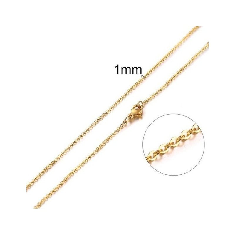 CADENA FINA DE ACERO Y ORO