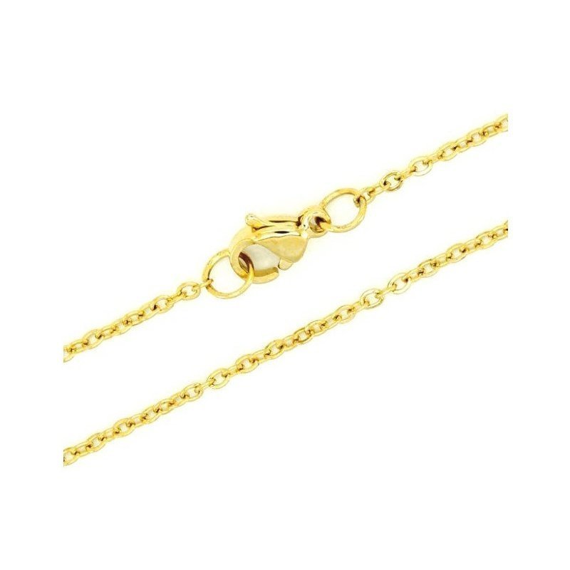 CADENA FINA DE ACERO Y ORO