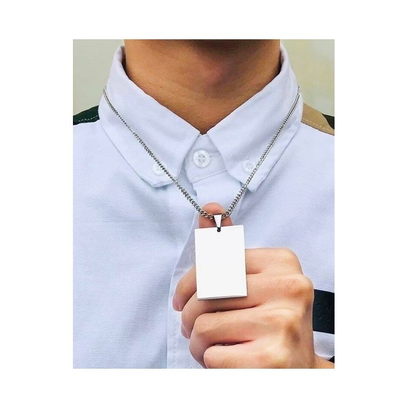 COLGANTE RECTANGULAR PERSONALIZADO, ACERO