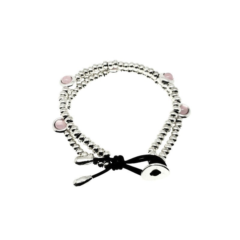 PULSERA ESTILO UNO DE 50 PIEDRAS ROSAS