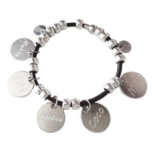 PULSERA PERSONALIZADA CON MEDALLAS PARA GRABAR