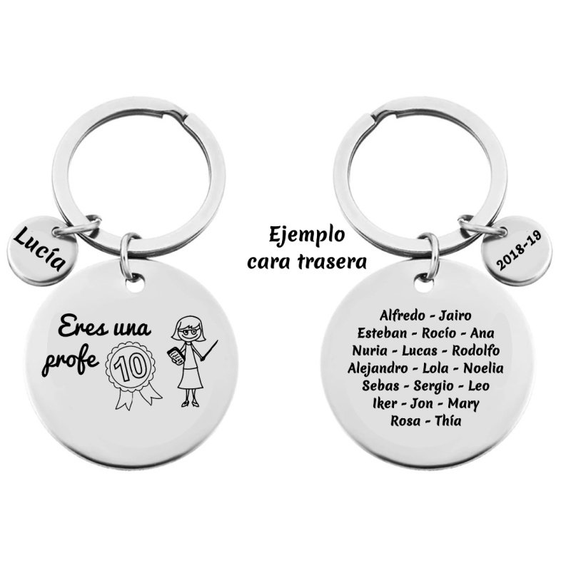 LLAVERO PARA PROFESORAS ERES UNA PROFE 10