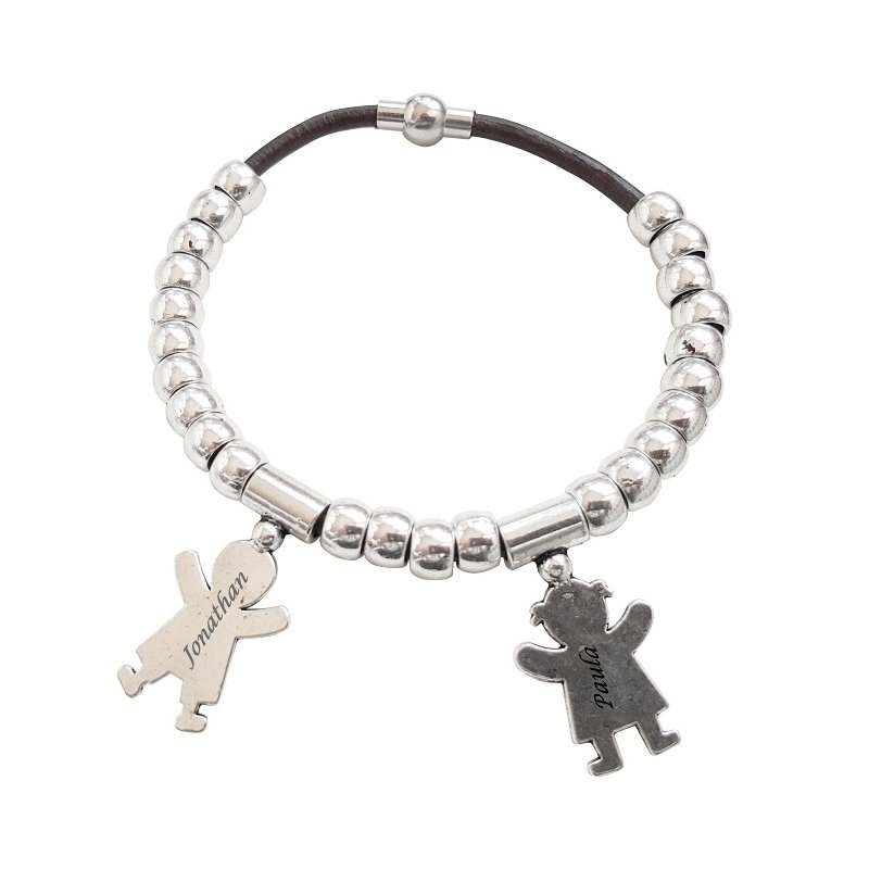 PULSERA PERSONALIZADA CON MEDALLAS PARA GRABAR