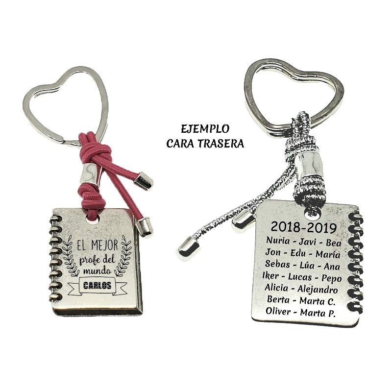 LLAVERO "LIBRETA" PERSONALIZADA PARA PROFES