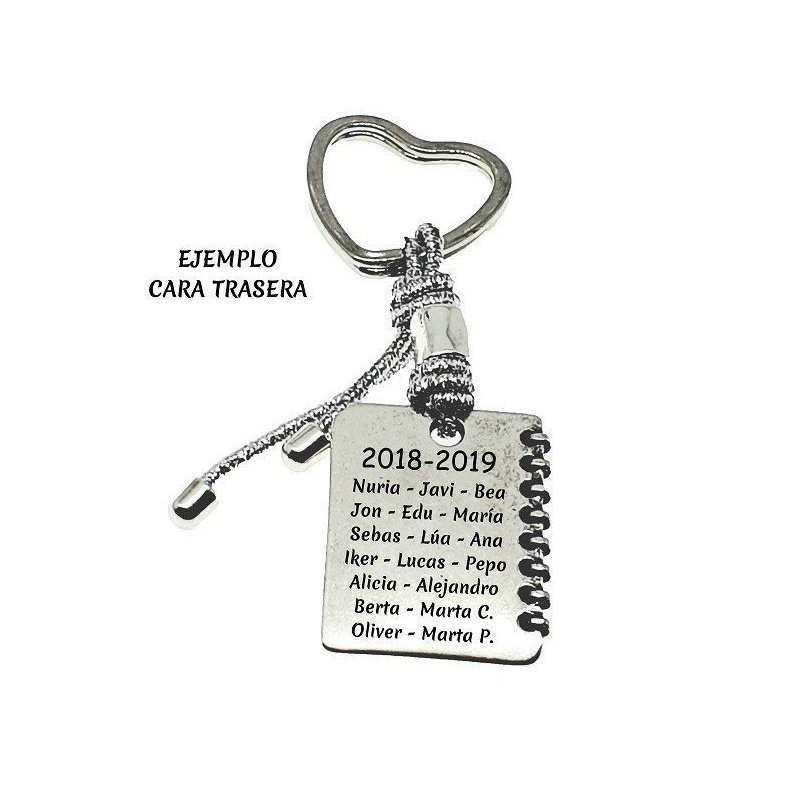 LLAVERO "LIBRETA" PERSONALIZADA PARA PROFES