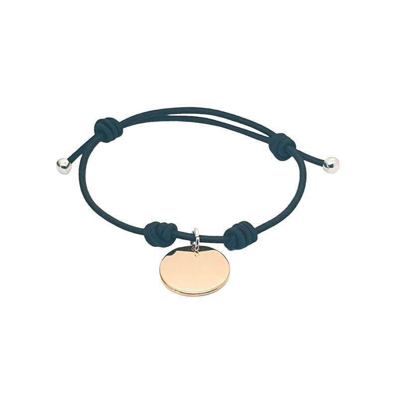 PULSERA NUDOS CORREDIZOS CON CHAPA PERSONALIZADA