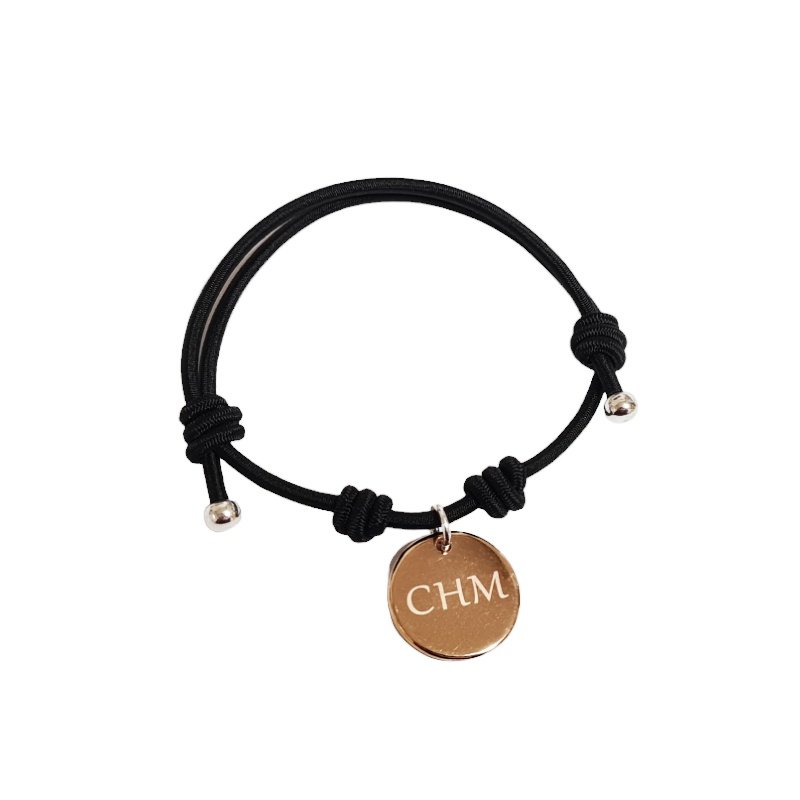 PULSERA NUDOS CORREDIZOS CON CHAPA PERSONALIZADA