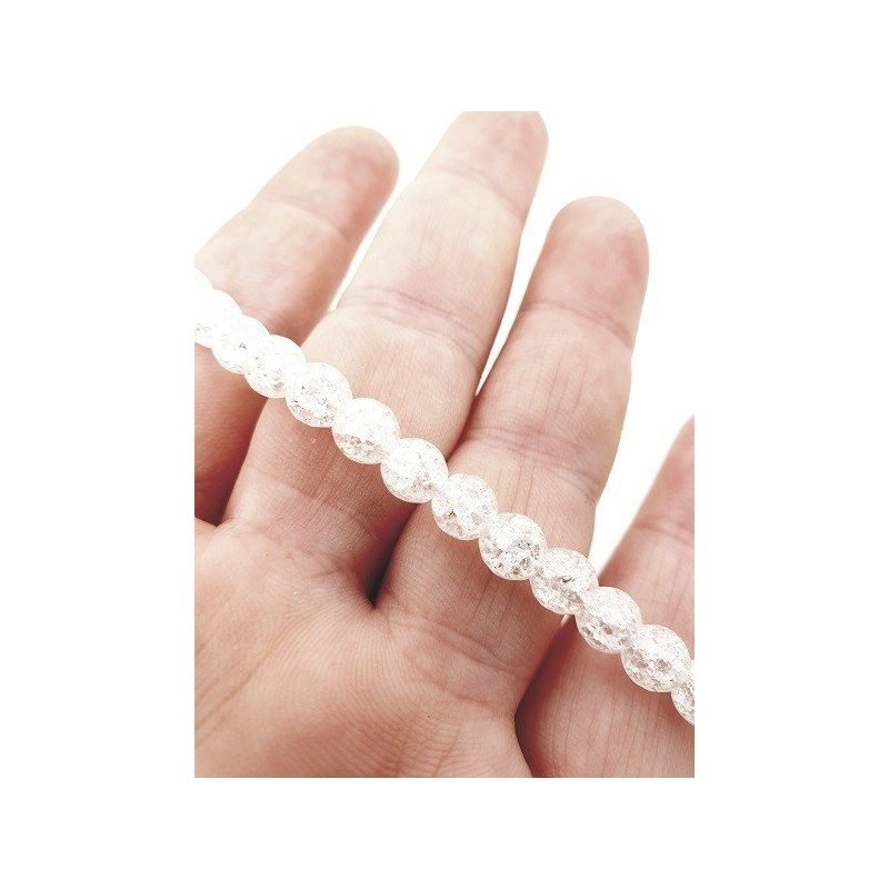 PULSERA CRISTAL ESCARCHADO CON CORAZÓN PARA GRABAR