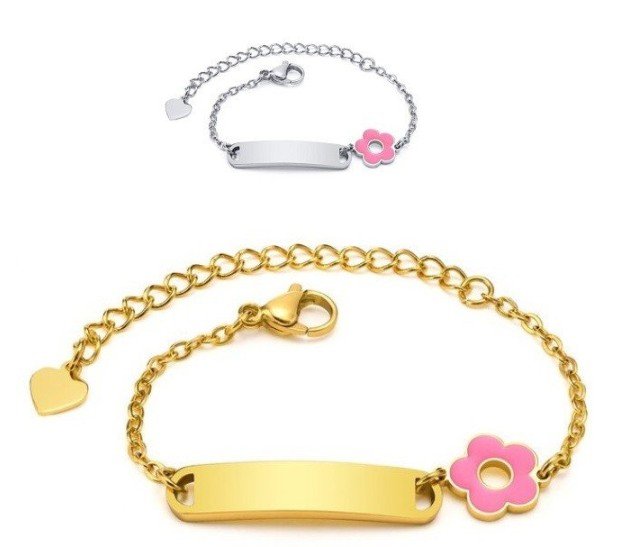 ESCLAVA PARA BEBÉ O NIÑA EN ACERO Y ORO ESCLAVA PARA BEBÉ O NIÑA EN ACERO Y ORO