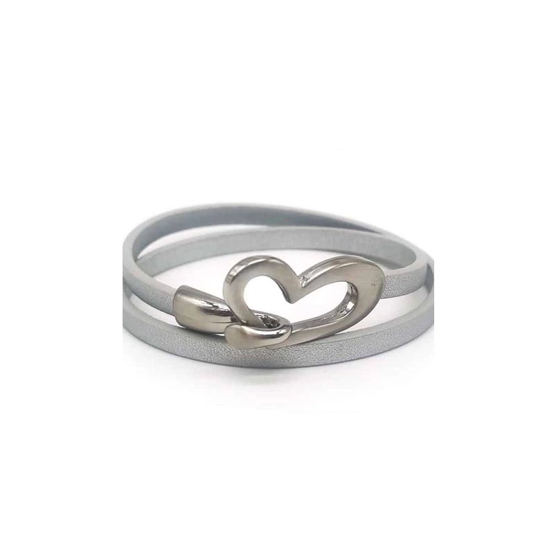 PULSERA ó COLLAR CUERO CORAZÓN (VARIOS COLORES)