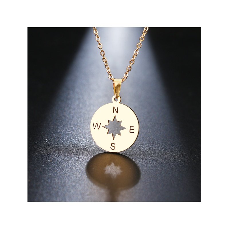 COLGANTE BRÚJULA, ESTRELLA POLAR, EN DORADO O PLATEADO