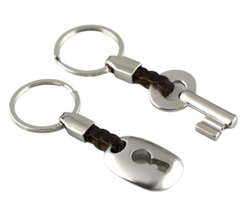 PAREJA LLAVEROS CERRADURA Y LLAVE (2 UNIDADES)