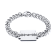 PULSERA CUCHILLA AFEITAR PERSONALIZADA, ACERO
