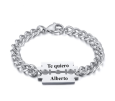 PULSERA CUCHILLA AFEITAR PERSONALIZADA, ACERO