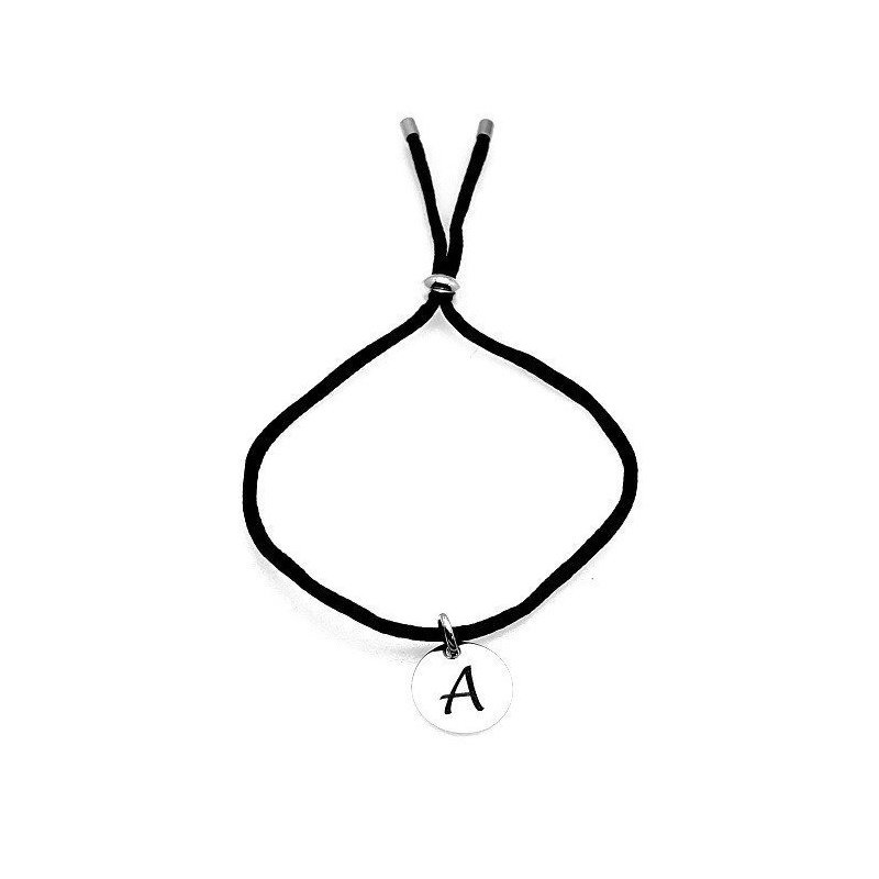 PULSERA CORDÓN CON CHAPA DE PLATA PERSONALIZADA